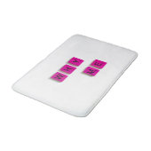 Roze Scrabble Tegel Badmat – Speels & Gezellig (Gekanteld)