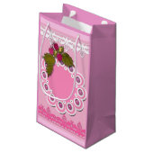 Roze scrapbooking klein cadeauzakje (Achterkant Gekanteld)