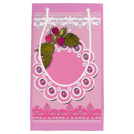 Roze scrapbooking klein cadeauzakje (Voorkant)