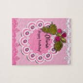 Roze scrapbooking legpuzzel (Horizontaal)