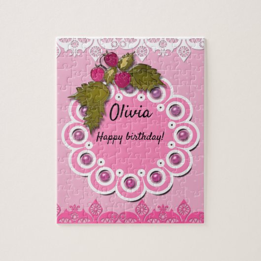 Roze scrapbooking legpuzzel (Verticaal)