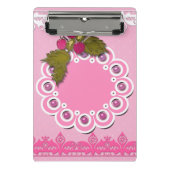 Roze scrapbooking mini klembord (Voorkant)
