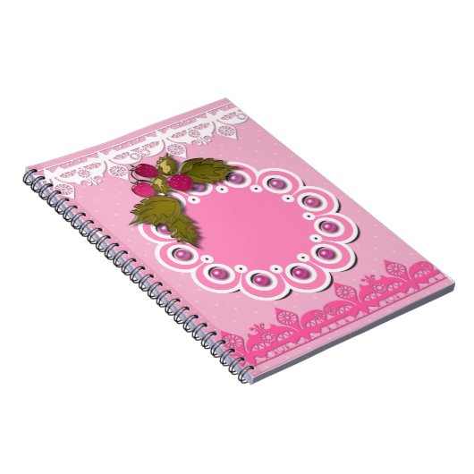 Roze scrapbooking notitieboek (Rechterzijde)