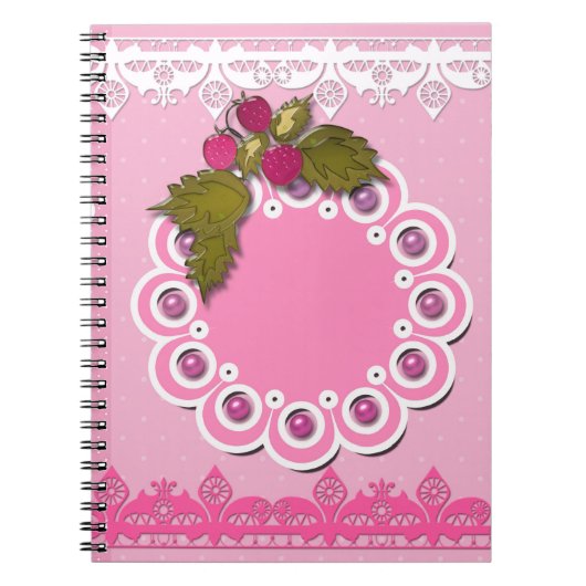 Roze scrapbooking notitieboek (Voorkant)