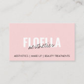  Roze script Beauty Aesthtics Loyalty Visitekaartje (Voorkant)