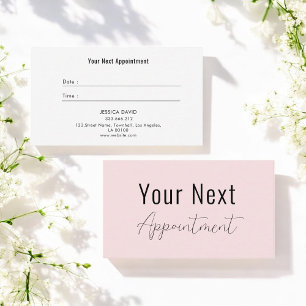 Roze Script Beauty Salon Spa Afsprakenkaartje