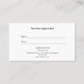 Roze Script Beauty Salon Spa Afsprakenkaartje (Achterkant)