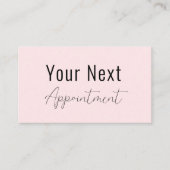 Roze Script Beauty Salon Spa Afsprakenkaartje (Voorkant)