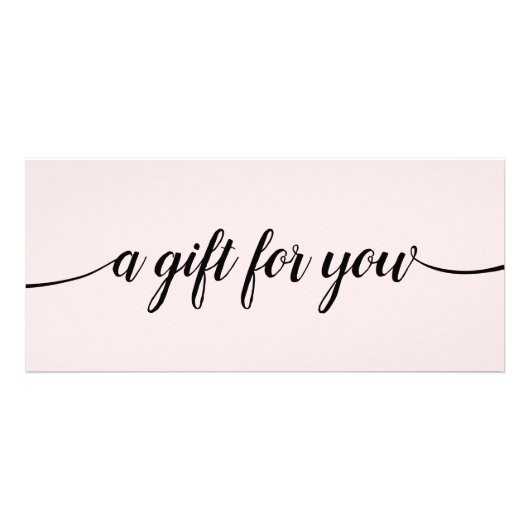 Roze Script Calligraphy Salon Sp aGift Certificate Reclamekaart (Voorkant)