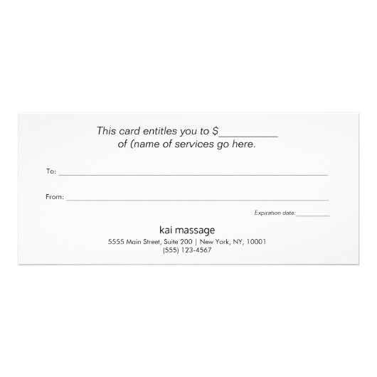 Roze Script Calligraphy Salon Sp aGift Certificate Reclamekaart (Achterkant)