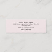 Roze Script Foto Make-up  Mini Visitekaartje (Achterkant)