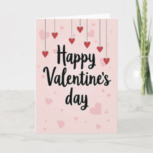 Roze Script Gelukkige Valentijnsdag Kaart