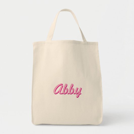 Roze Script Handgeschreven Fun Trendige Maatwerk Tote Bag (Voorkant)