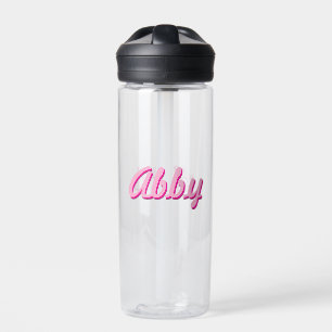 Roze Script Handschrift Fun Sports Custom Waterfles