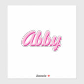 Roze Script Handschrift Fun Trendy Custom Sticker (Vel)