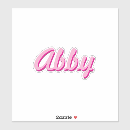 Roze Script Handschrift Fun Trendy Custom Sticker (Vel)