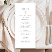Roze Script Meisje Eerste Communie Menu