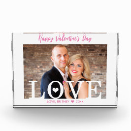Roze script | Moderne brieven Big LOVE Photo Block Fotoblokken