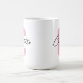 Roze Script Monogram Moeder Moederdag Meisjes Aang Koffiemok (Center)