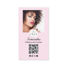 Roze Script Sociale Icon QR Code Foto Make-up