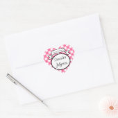 Roze Script -Uit de keuken van- Jar/Label Hart Sticker (Envelop)