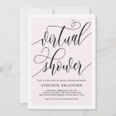 roze Script virtuele Shower | VRIJGEZELLENFEEST Kaart (Voorkant)
