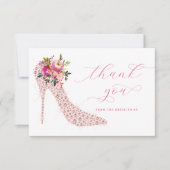 Roze Script-Vrijgezellenfeest Bedankkaart (Voorkant)