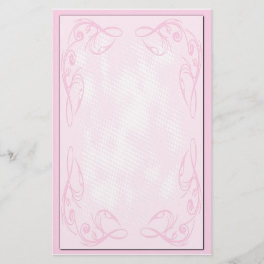 Roze Scroll Briefpapier (Voorkant)