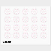 Roze Scroll Cross Adres Label / Favor Sticker (Vel)