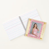 Roze Scroll Foto Budget Quinceañera Gastenboek Notitieboek (Binnen)
