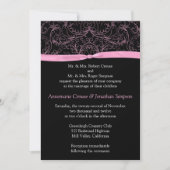 Roze scrollen en uitnodiging voor weddenschappen (Voorkant)