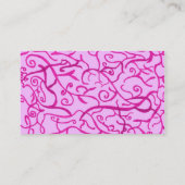 Roze scrollen visitekaartje (Achterkant)