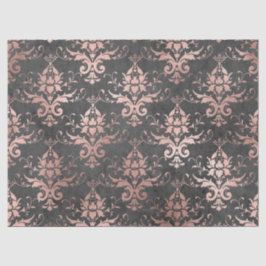 Roze scrollwerk op de loskoppeling van houtskool tissuepapier