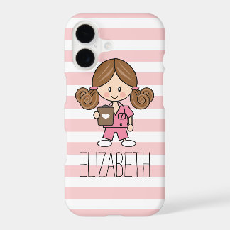 Roze scrubs Zuurzame iPhone 7 Plus Hoesje Brunette