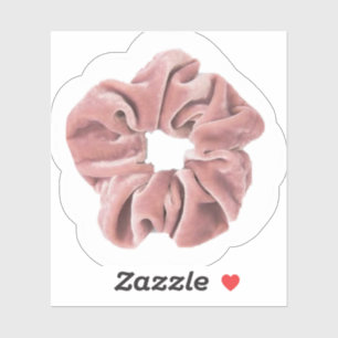 Roze scrunchie sticker