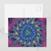 Roze Seafoam Burst Briefkaart (Voorkant / Achterkant)