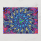 Roze Seafoam Burst Briefkaart (Voorkant)