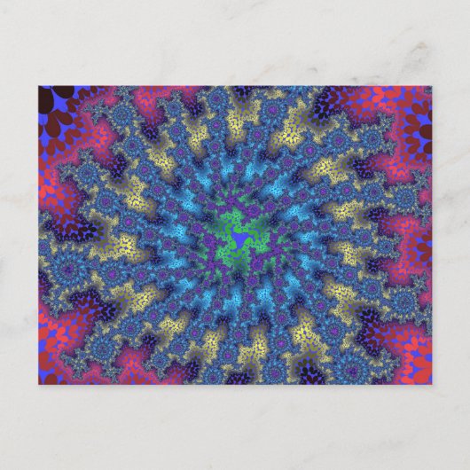 Roze Seafoam Burst Briefkaart (Voorkant)