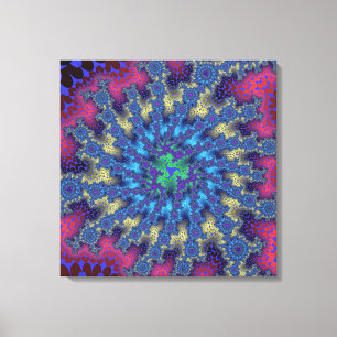 Roze Seafoam Burst Canvas Afdruk