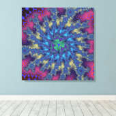 Roze Seafoam Burst Canvas Afdruk (Insitu (Houten vloer))