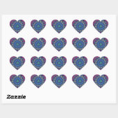 Roze Seafoam Burst Hart Sticker (Vel)