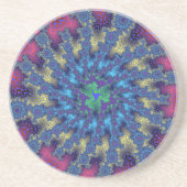 Roze Seafoam Burst Zandsteen Onderzetter (Voorkant)