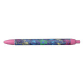 Roze Seafoam Burst Zwarte Inkt Pen (Voorkant)