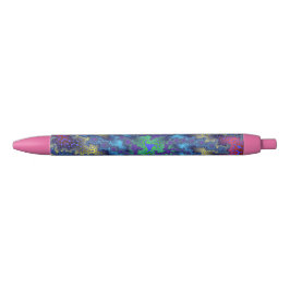 Roze Seafoam Burst Zwarte Inkt Pen