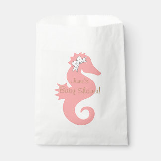 Roze Seahorse Baby shower Favor Tassen Bedankzakje