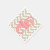 Roze Seahorse Beach thema Baby shower servetten (Hoek)