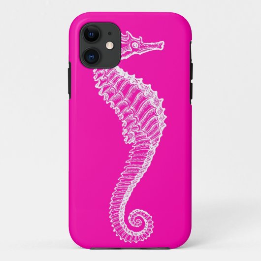 Roze Seahorse iPhone Case (Achterkant)