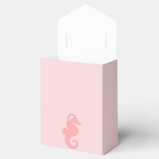 Roze Seahorse Strand Thema Favorietendozen Bedankdoosjes (Geopend)