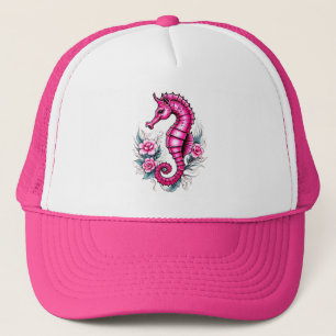 Roze Seahorse Trucker Hat Trucker Pet