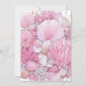 Roze Seashell Adventure Shore Meisje Baby shower Kaart (Achterkant)
